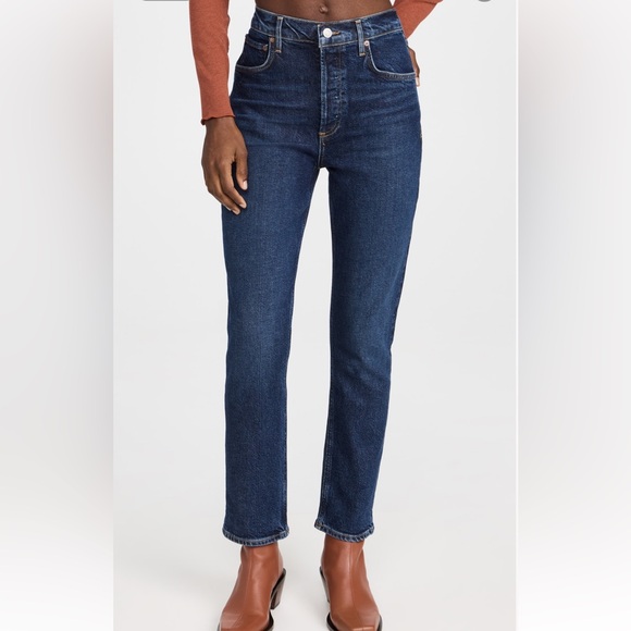 AGOLDE Riley Long Straight Leg Jeans - Picture 1 of 7